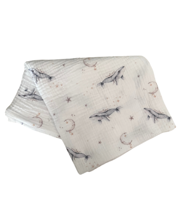 Textil pelenka - Whales - Image 2
