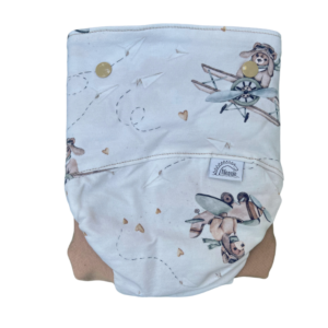 Csónakos mosható pelenka L - Airplanes