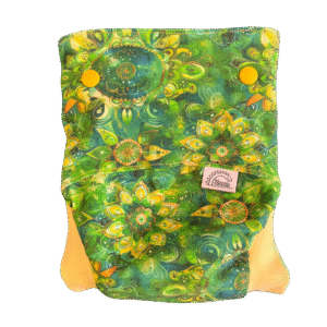 Csónakos mosható pelenka - M+ - Emerald (világos sárga passzé)