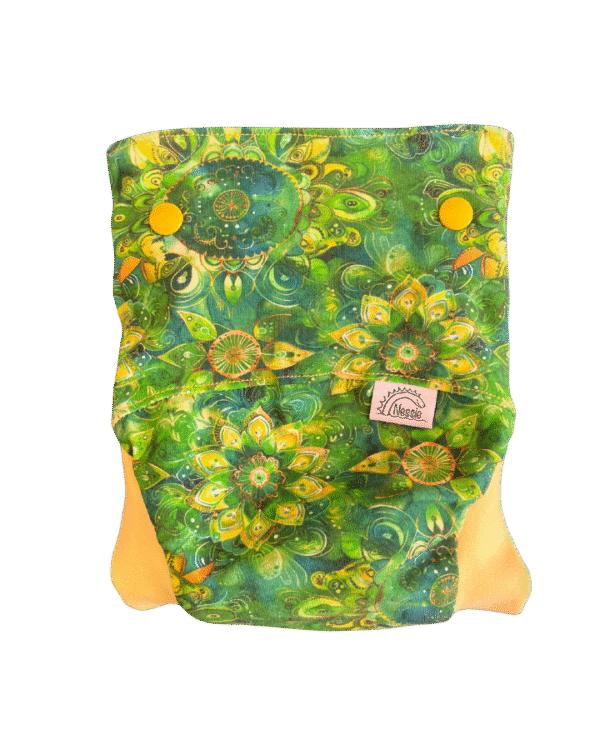 Csónakos mosható pelenka - M+ - Emerald (világos sárga passzé)