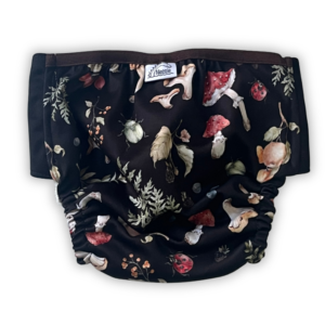 Toddler mosható pelenka - Mushroom (black)