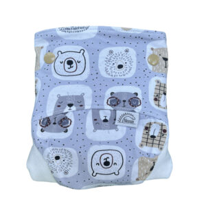 Csónakos mosható pelenka M - Square bear