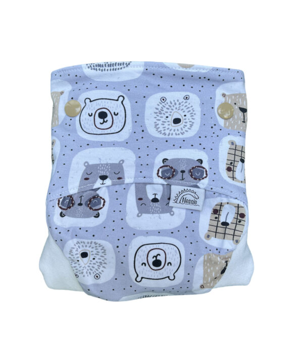 Csónakos mosható pelenka M - Square bear